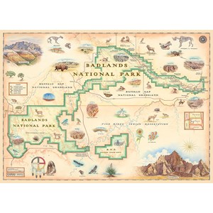 MasterPieces (71764) - "Badlands Map" - 1000 pezzi