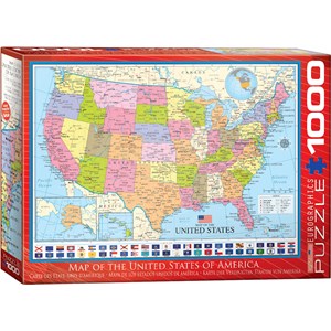 Eurographics (6000-0788) - "Map of the United States of America" - 1000 pezzi