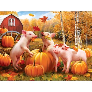 SunsOut (28657) - Tom Wood: "Pigs & Pumpkins" - 300 pezzi