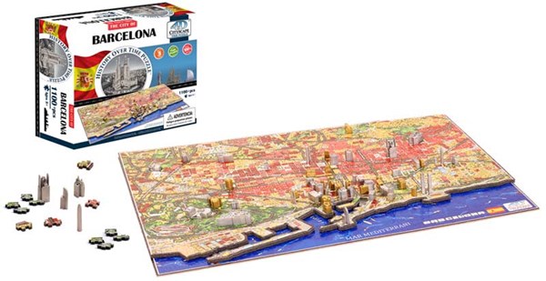 4D Cityscape (40050) - "Barcelona, Spain" - 1100 pezzi