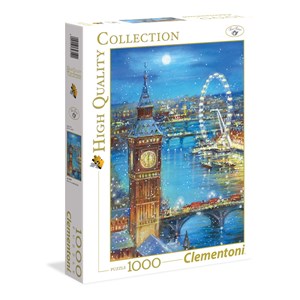 Clementoni (39319) - "Snow Flakes on Big Ben" - 1000 pezzi