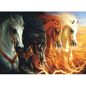 SunsOut (68420) - Sharlene Lindskog-Osorio: "Four Horses of the Apocalypse" - 1500 pezzi