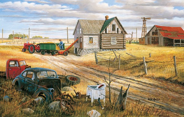 SunsOut (39612) - Ken Zylla: "Homestead and Corn Crib" - 550 pezzi