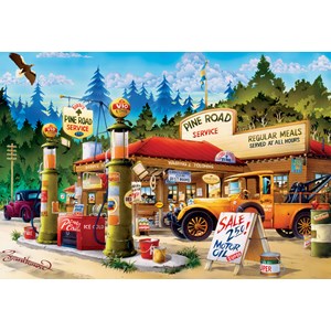 Buffalo Games (11525) - "Pine Road Service (Cartoon World)" - 1000 pezzi
