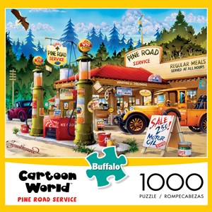Buffalo Games (11525) - "Pine Road Service (Cartoon World)" - 1000 pezzi