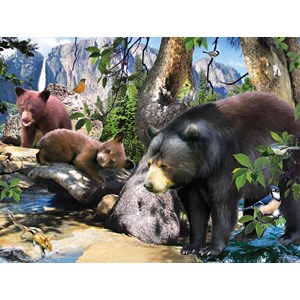 SunsOut (59305) - "Four Black Bears" - 300 pezzi