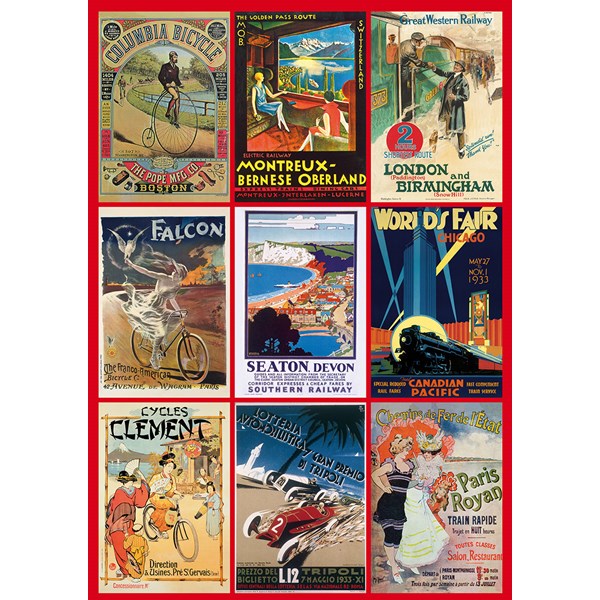Piatnik (547546) - "Vintage Transport Posters" - 1000 pezzi