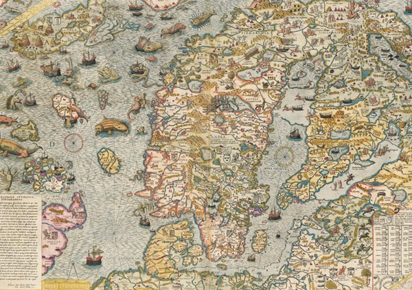 Piatnik (545641) - "Carta Marina, 1572" - 1000 pezzi