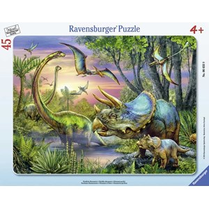 Ravensburger (06633) - "Dinosaurs at Dawn" - 45 pezzi