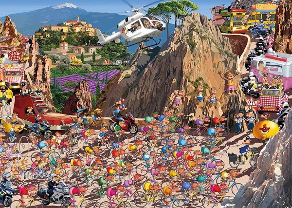 Piatnik (548246) - François Ruyer: "Bicycle Race" - 1000 pezzi