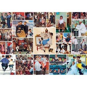MasterPieces (71621) - Norman Rockwell: "Rockwell Collage" - 1000 pezzi