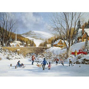 Cobble Hill (80059) - "Hockey on Frozen Lake" - 1000 pezzi