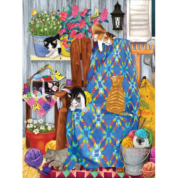 SunsOut (12562) - "Porch Kittens" - 1000 pezzi