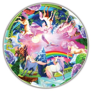 A Broader View (393) - "Unicorn Bliss (Round Table Puzzle)" - 50 pezzi