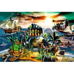 Schmidt Spiele (56020) - "Playmobil Pirate Island" - 150 pezzi