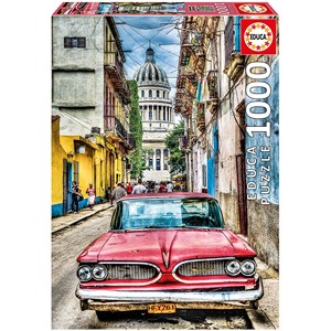 Educa (16754) - "Vintage Car In Old Havana" - 1000 pezzi