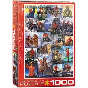 Eurographics (6000-0777) - "Royal Canadian Mounted Police, Collage" - 1000 pezzi