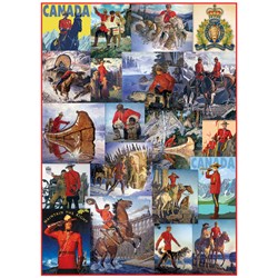 Eurographics (6000-0777) - "Royal Canadian Mounted Police, Collage" - 1000 pezzi