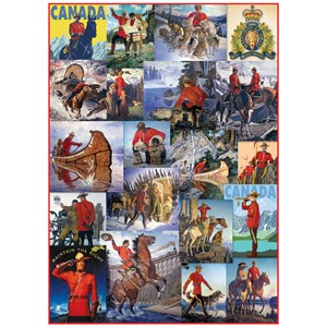 Eurographics (6000-0777) - "Royal Canadian Mounted Police, Collage" - 1000 pezzi