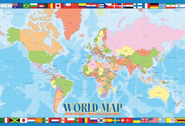 Eurographics (6100-1271) - "World Map" - 100 pezzi