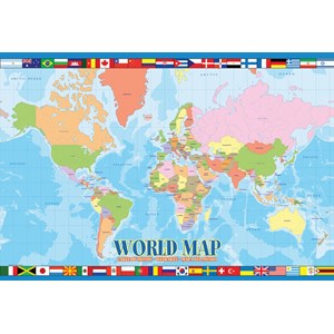 Eurographics (6100-1271) - "World Map" - 100 pezzi