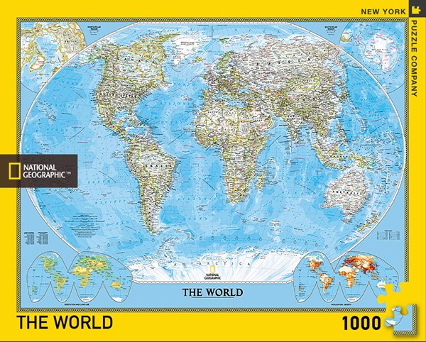 New York Puzzle Co (NPZNG1601) - "The World" - 1000 pezzi