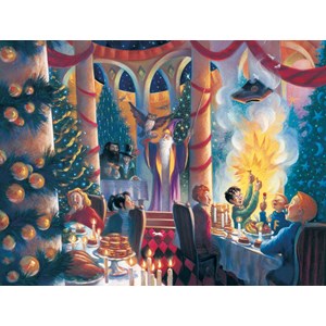 New York Puzzle Co (NPZHP1609) - "Christmas at Hogwarts, Harry Potter" - 500 pezzi