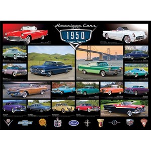 Eurographics (6000-0676) - "American Cars of the 1950's" - 1000 pezzi