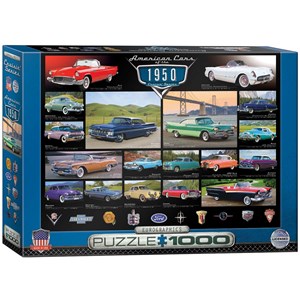 Eurographics (6000-0676) - "American Cars of the 1950's" - 1000 pezzi