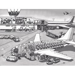 Ravensburger (06669) - "At the Airport" - 41 pezzi
