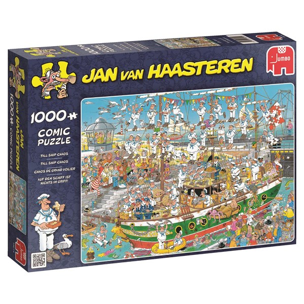 Jumbo (19014) - Jan van Haasteren: "Tall Ship Chaos" - 1000 pezzi