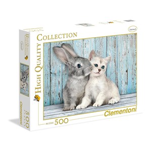 Clementoni (35004) - "Cat & Bunny" - 500 pezzi