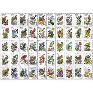 Ravensburger (13224) - "50 Bird Stamps" - 300 pezzi