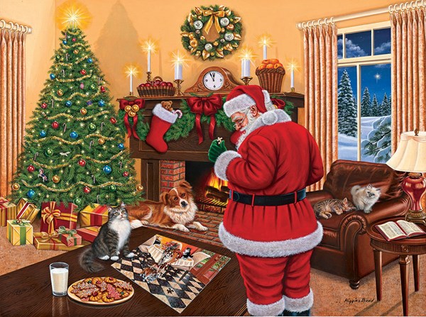 SunsOut (45865) - Higgins Bond: "Santa Solves the Puzzle" - 1000 pezzi