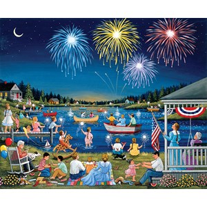 SunsOut (61342) - "Lakeside on the Fourth of July" - 1000 pezzi