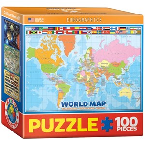 Eurographics (8104-1271) - "World Map" - 100 pezzi