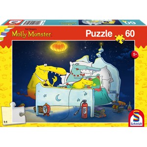 Schmidt Spiele (56228) - "Molly Monster gets a sibling" - 60 pezzi