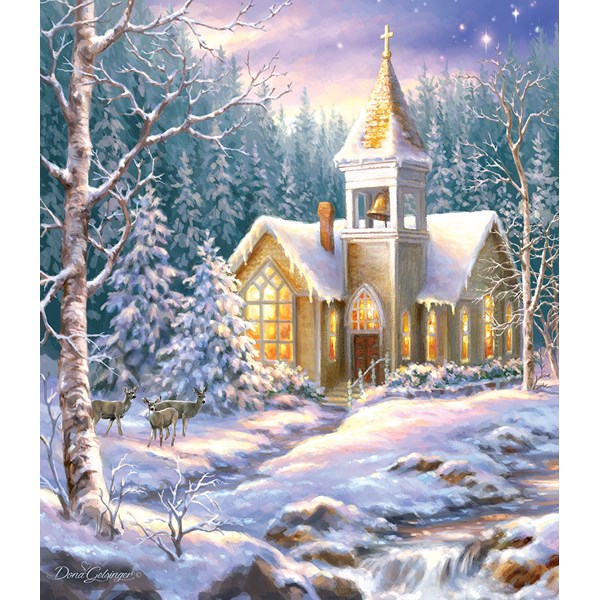 SunsOut (57222) - Dona Gelsinger: "Winter Chapel" - 550 pezzi