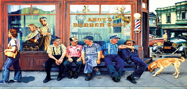 SunsOut (25288) - Les Ray: "Andy's Barbershop Friends" - 1000 pezzi