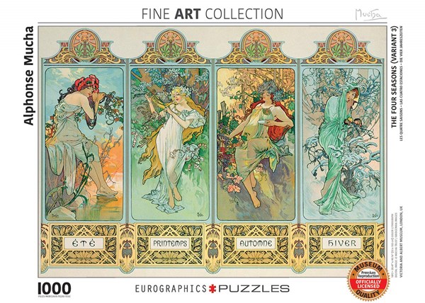 Eurographics (6000-0824) - Alphonse Mucha: "Four Seasons" - 1000 pezzi