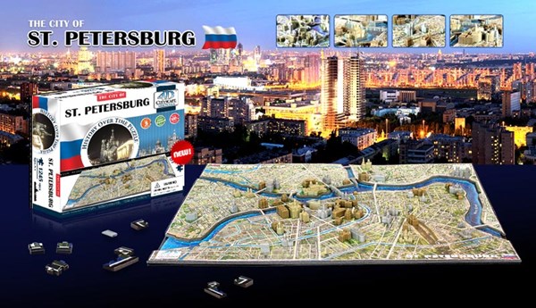4D Cityscape (40036) - "Saint Petersburg, Russia" - 1245 pezzi
