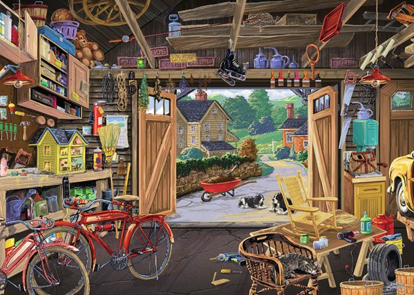 Ravensburger (13578) - Joseph Burgess: "Grandpa's Garage" - 300 pezzi