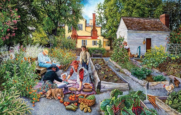 SunsOut (44389) - Susan Brabeau: "Garden Scene" - 1000 pezzi