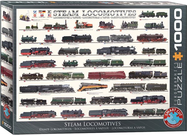 Eurographics (6000-0090) - "Steam Locomotives" - 1000 pezzi