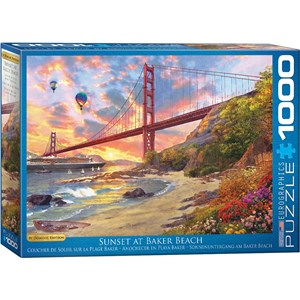 Eurographics (6000-0697) - Dominic Davison: "Sunset at Baker Beach" - 1000 pezzi