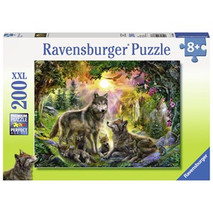Ravensburger (12686) - "Wolf Family in the Sun" - 200 pezzi