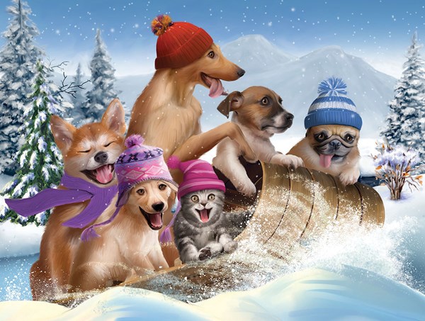 SunsOut (28695) - Tom Wood: "Winter Fun" - 300 pezzi