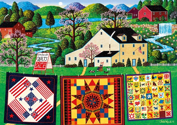 Buffalo Games (2628) - Charles Wysocki: "The Quiltmaker Lady" - 300 pezzi