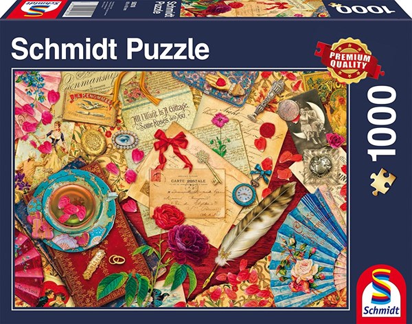 Schmidt Spiele (58218) - Aimee Stewart: "Vintage Love Letters" - 1000 pezzi