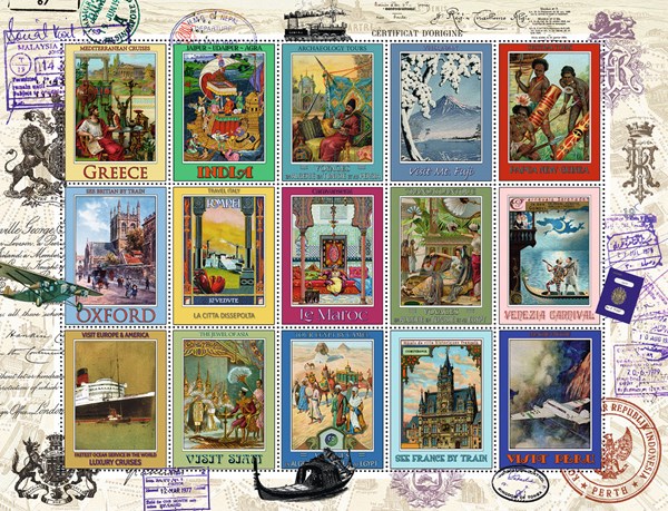 Ravensburger (16602) - "Vacation Stamps" - 2000 pezzi